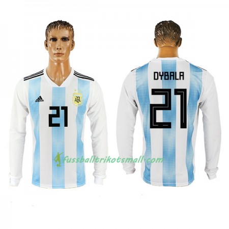 Fußballtrikots Argentinien Dybala 21 WM 2018 Langarm Heimtrikotsatz kaufen